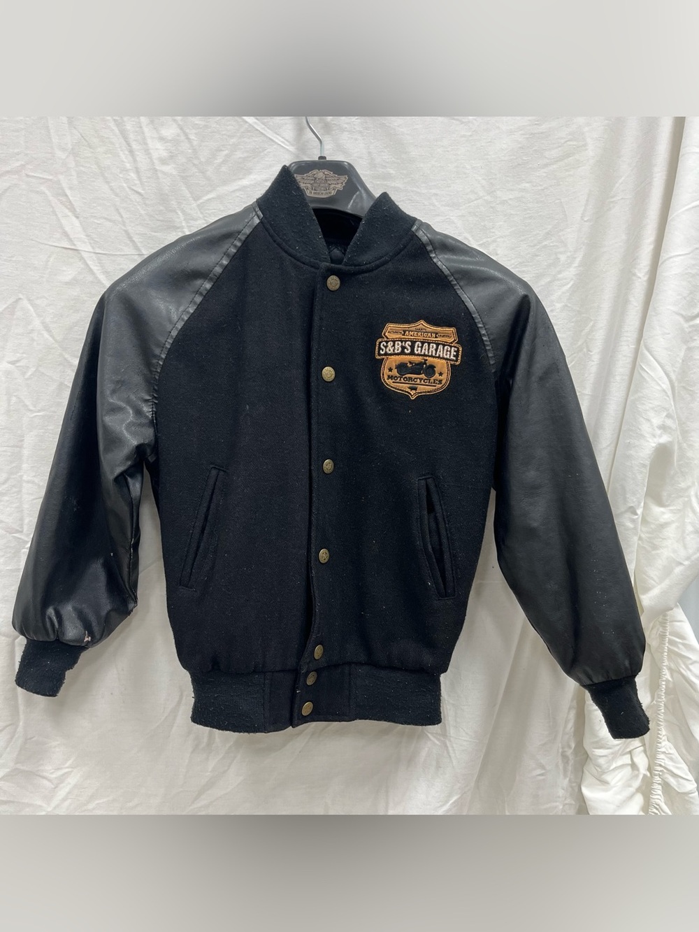 S & B Garage Kids Motorcycle Jacket Vintage